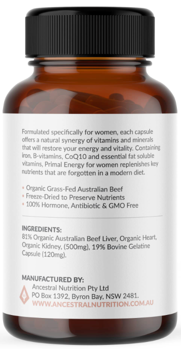 Ancestrial Nutrition Primal Energy Women 120 capsules
